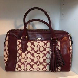 Coach Legacy Maroon Chelsea Satchel Purse